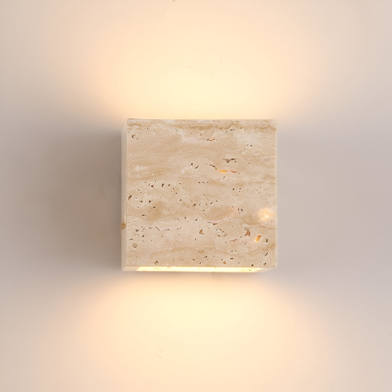 Travertine Cube Wall Sconce | Ormexis