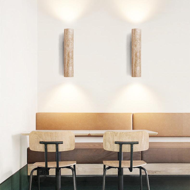 Travertine Cylinder Wall Sconce | Ormexis