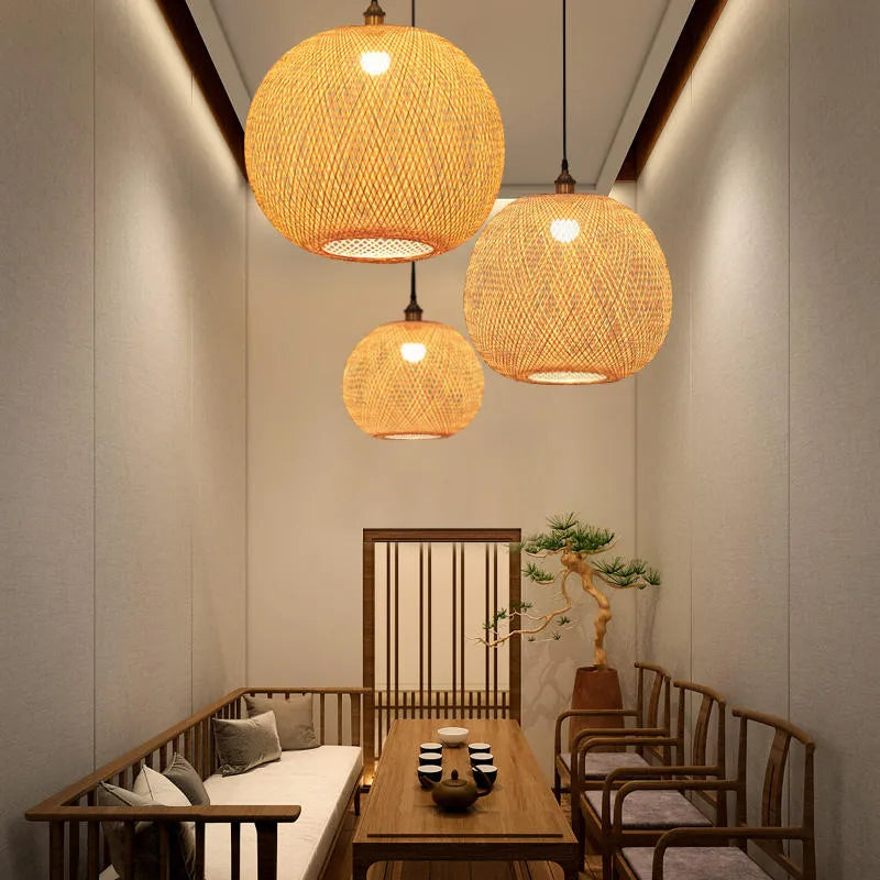 Japandi-Bambus-Pendelleuchte | Ormexis