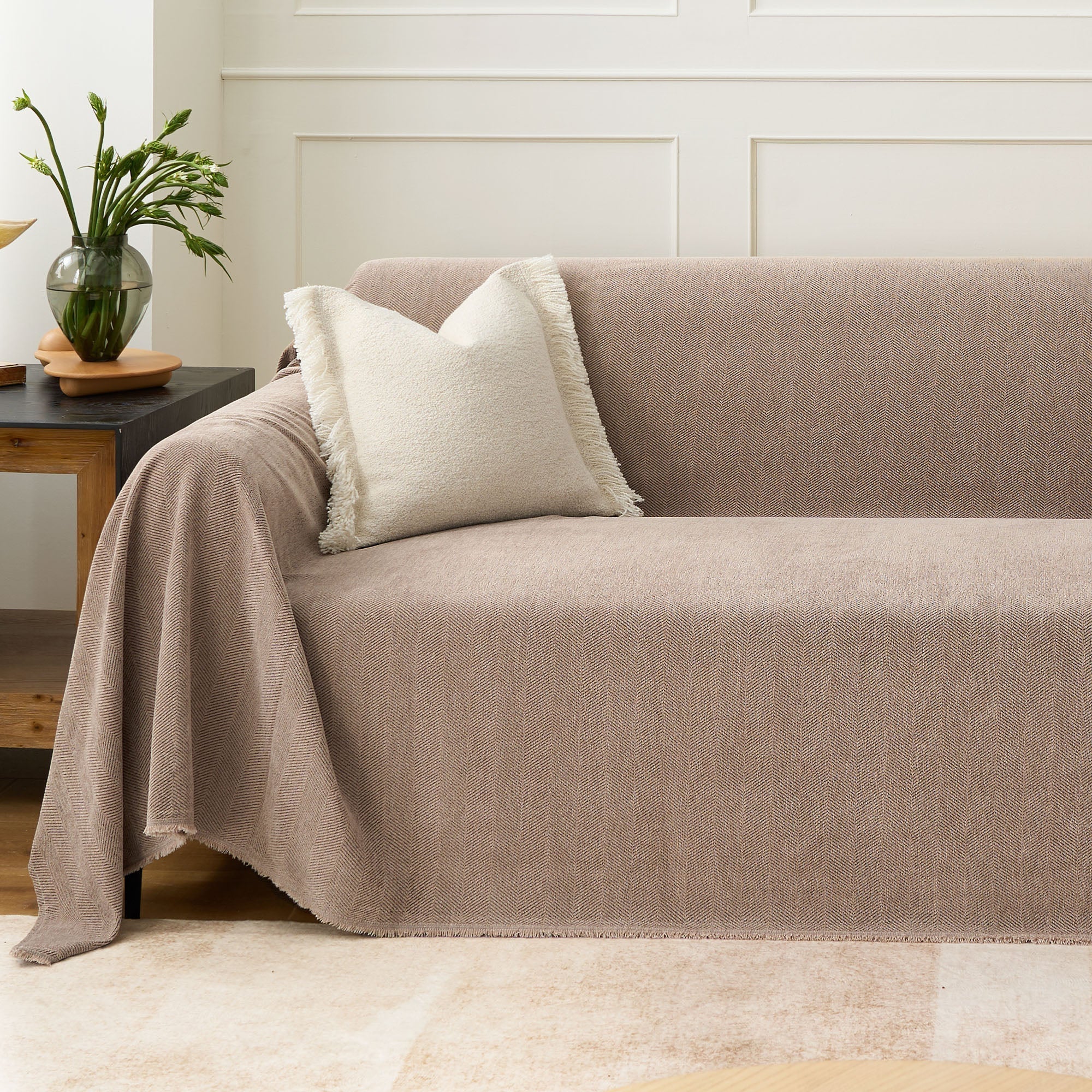 Vertical Stripe Sofa Cover | Ormexis