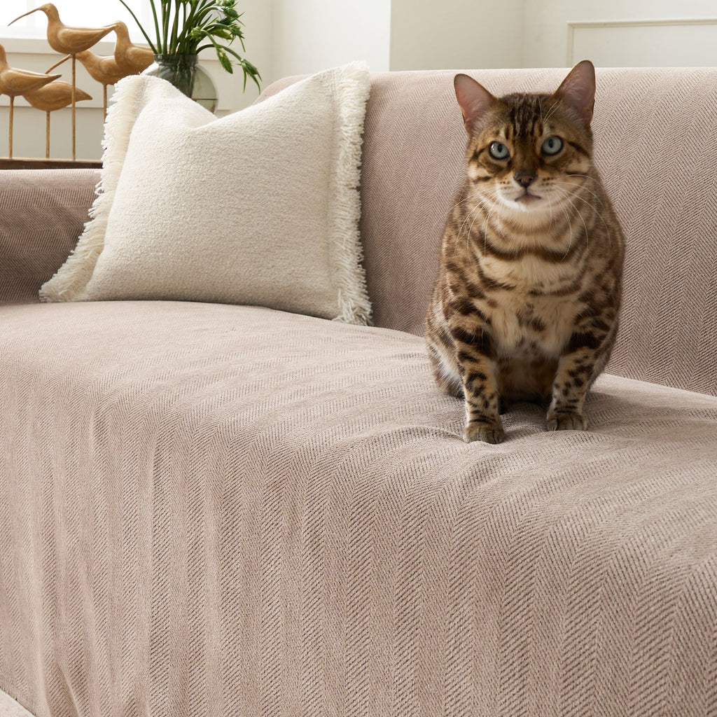 Vertical Stripe Sofa Cover | Ormexis
