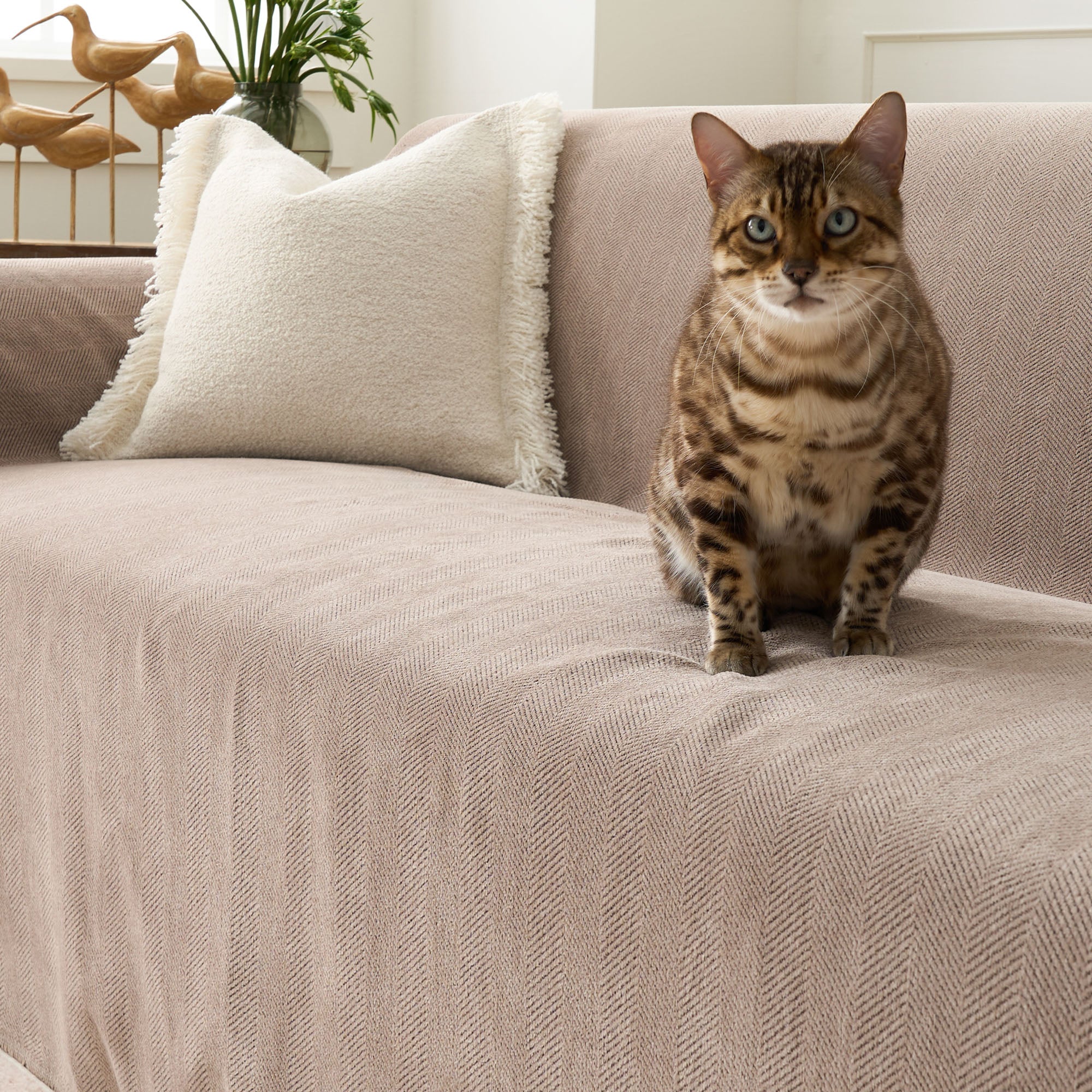 Vertical Stripe Sofa Cover | Ormexis