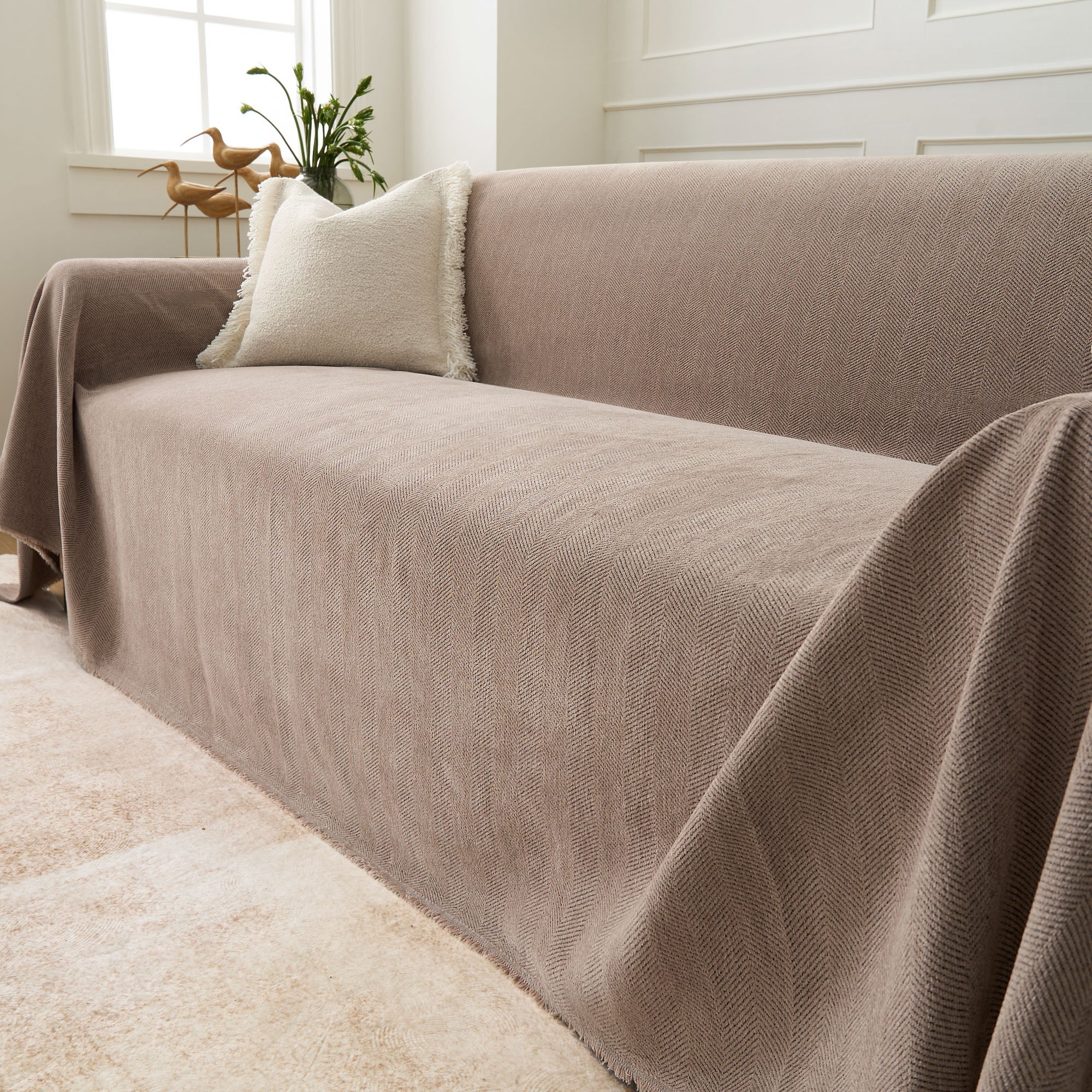 Vertical Stripe Sofa Cover | Ormexis