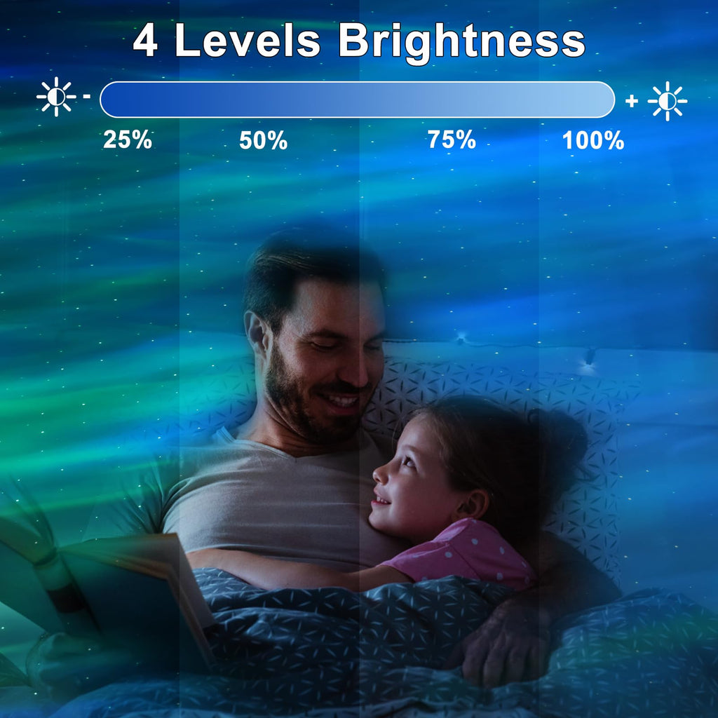 Ocean Wave-projektor med LED-belysning, Bluetooth-højttaler og stemmestyring