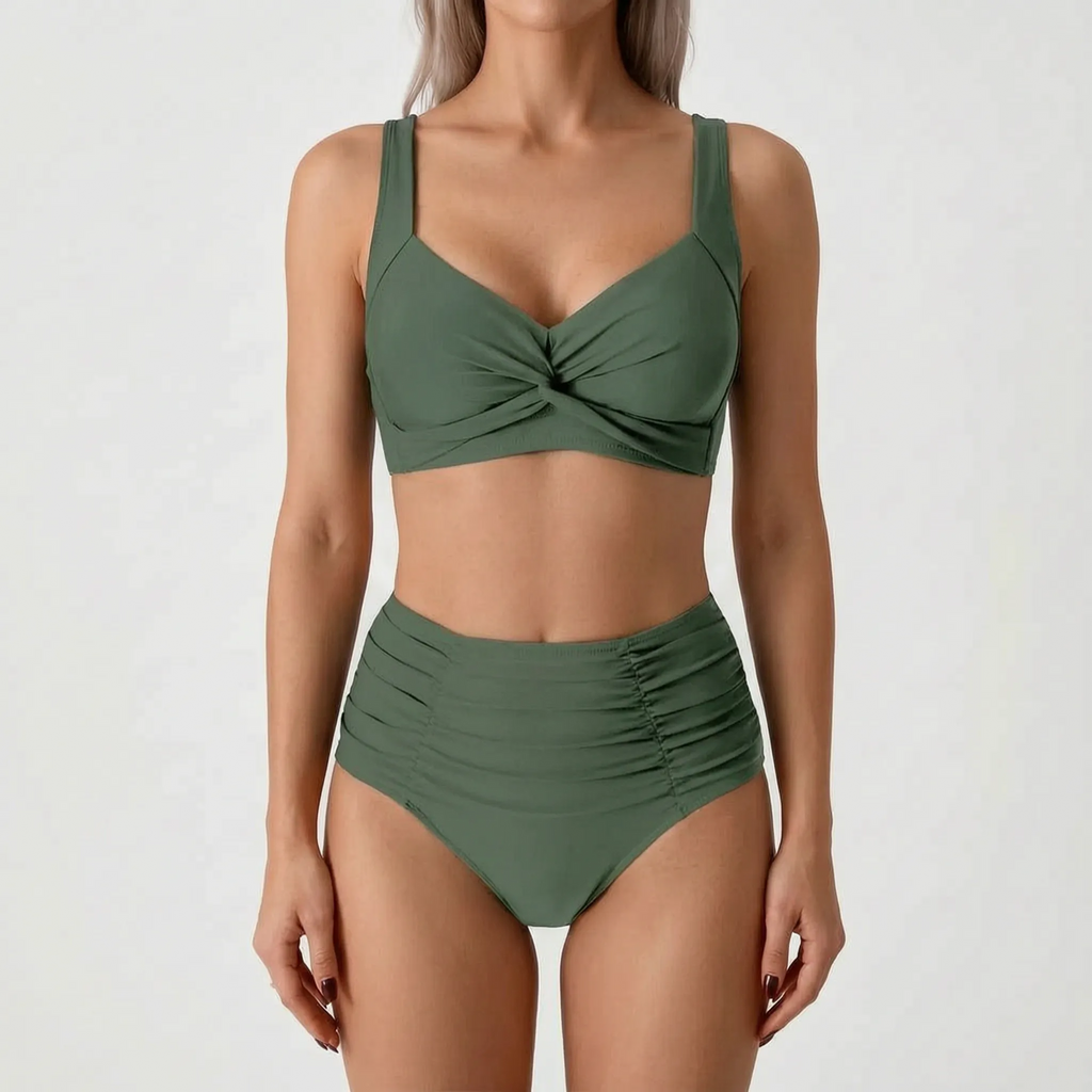 High Waisted Bikini Set -  Beach Holidays - Ormexis