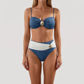 High-Waisted Two-Piece Bikini Set -  Beach Holidays - Ormexis