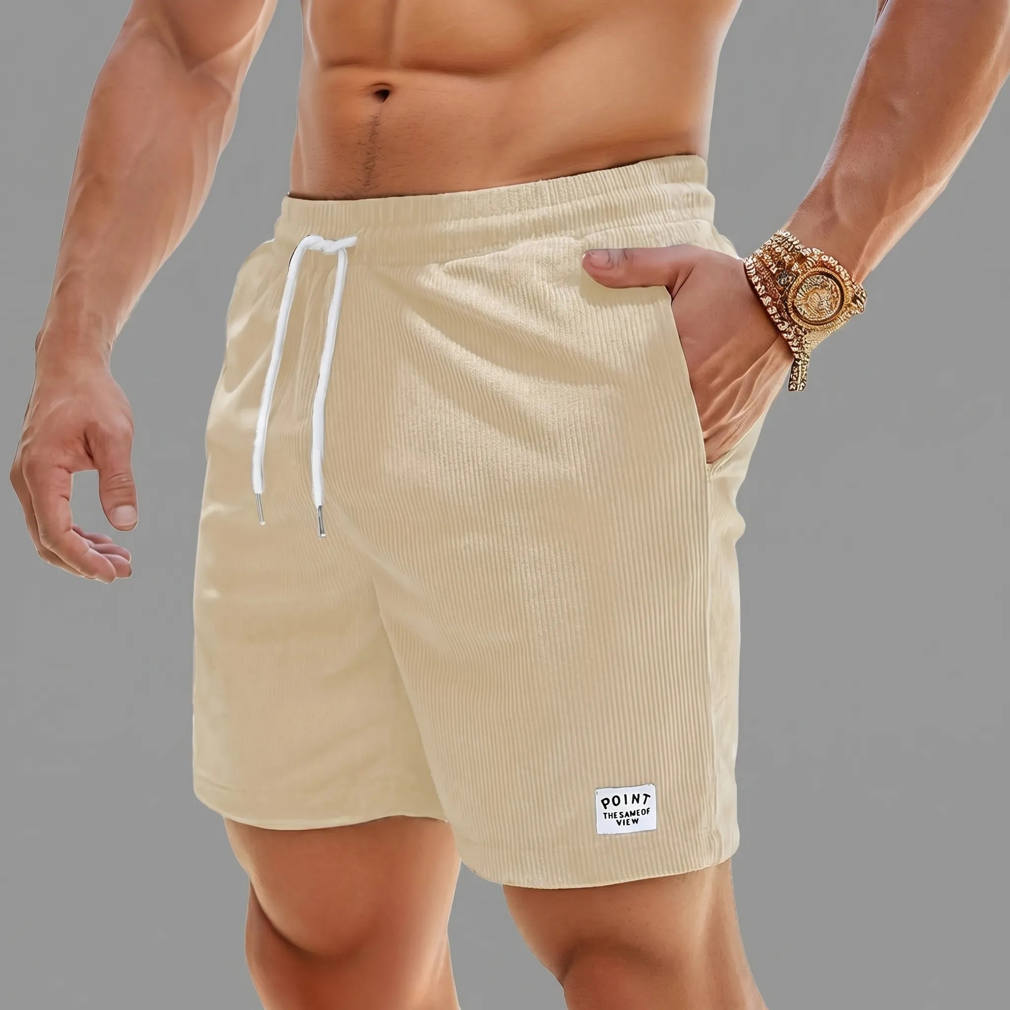 Herren Badeshorts mit Struktur – Schwimmen und Wassersport – Ormexis