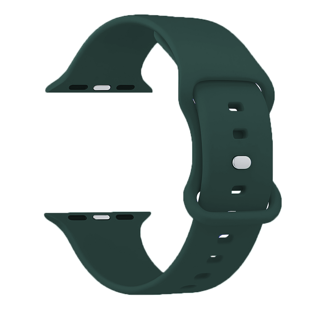 Correa de silicona verde oliva para Apple Watch, uso diario