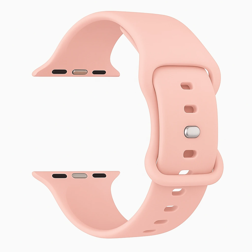 Cinturino in silicone rosa antico per Apple Watch, per uso quotidiano