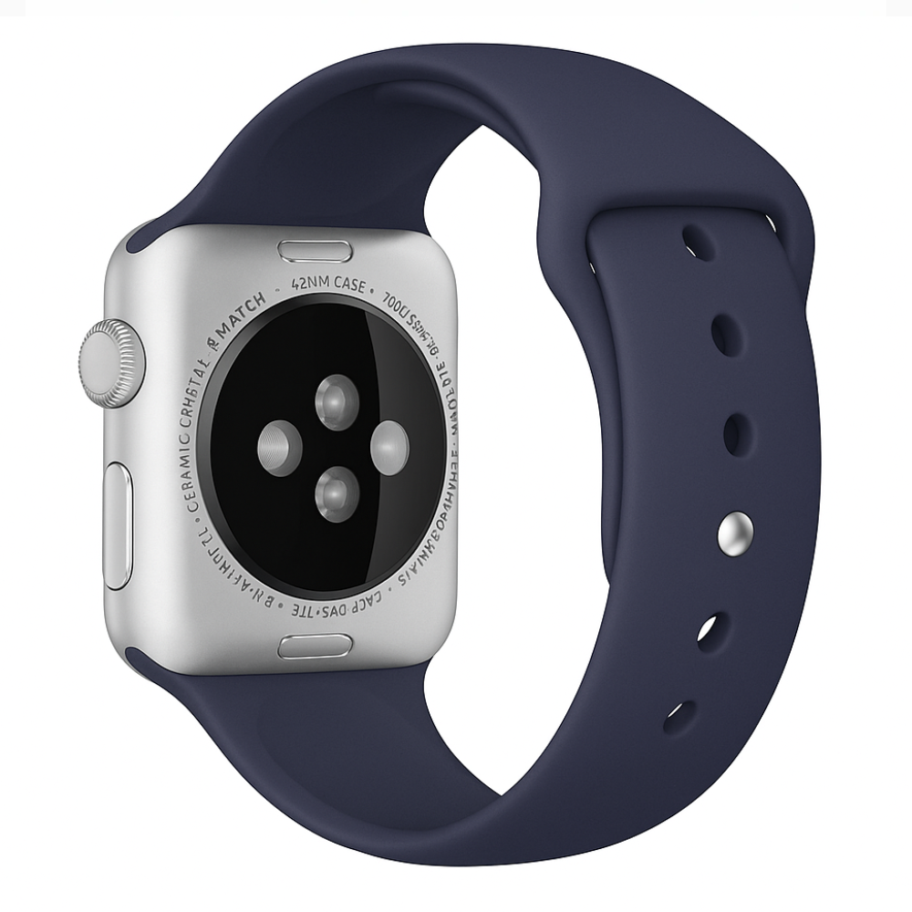 Apple Watch Blue Silicone Strap Replacement Band For Daily Wear