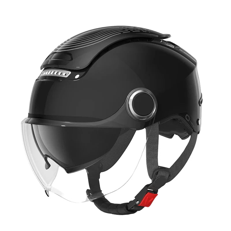 Lightweight Open Face Helmet With Dual Lenses For Warm Weather Rides