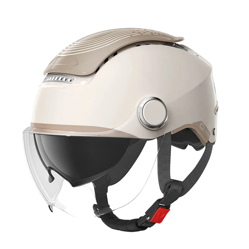 Lightweight Open Face Helmet With Dual Lenses For Warm Weather Rides