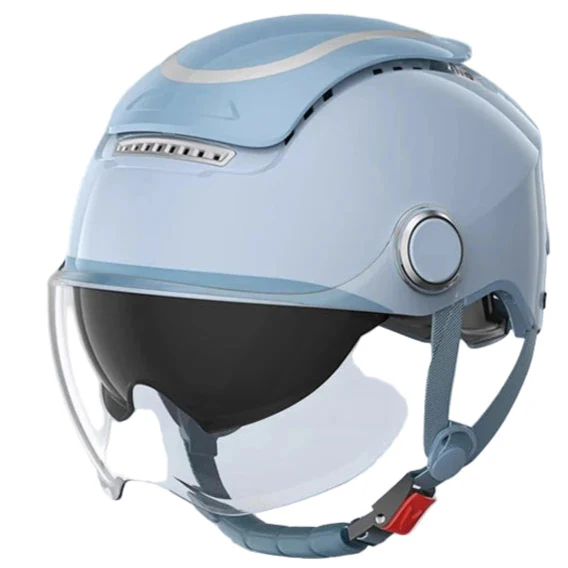 Lightweight Open Face Helmet With Dual Lenses For Warm Weather Rides