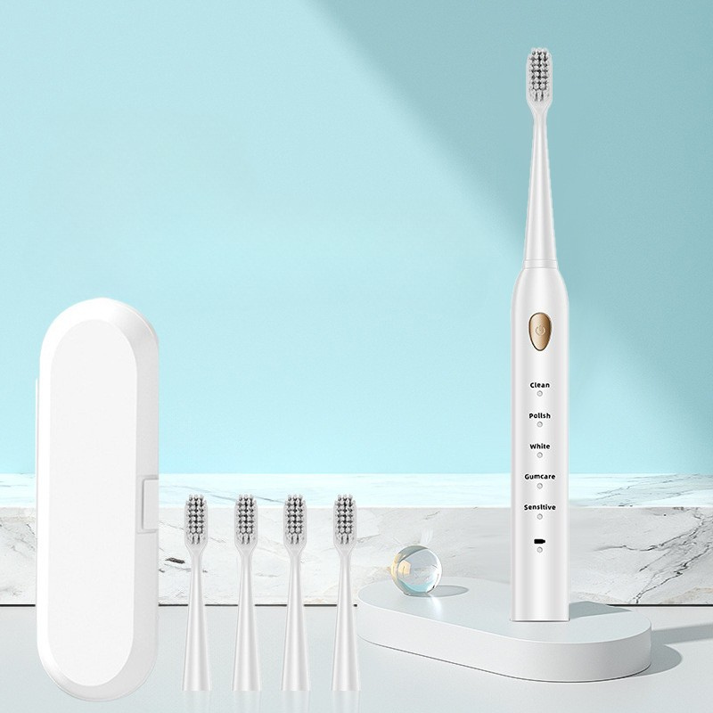 Základní potřeby ústní hygieny Dobíjecí elektrický zubní kartáček s vyměnitelnými hlavicemi