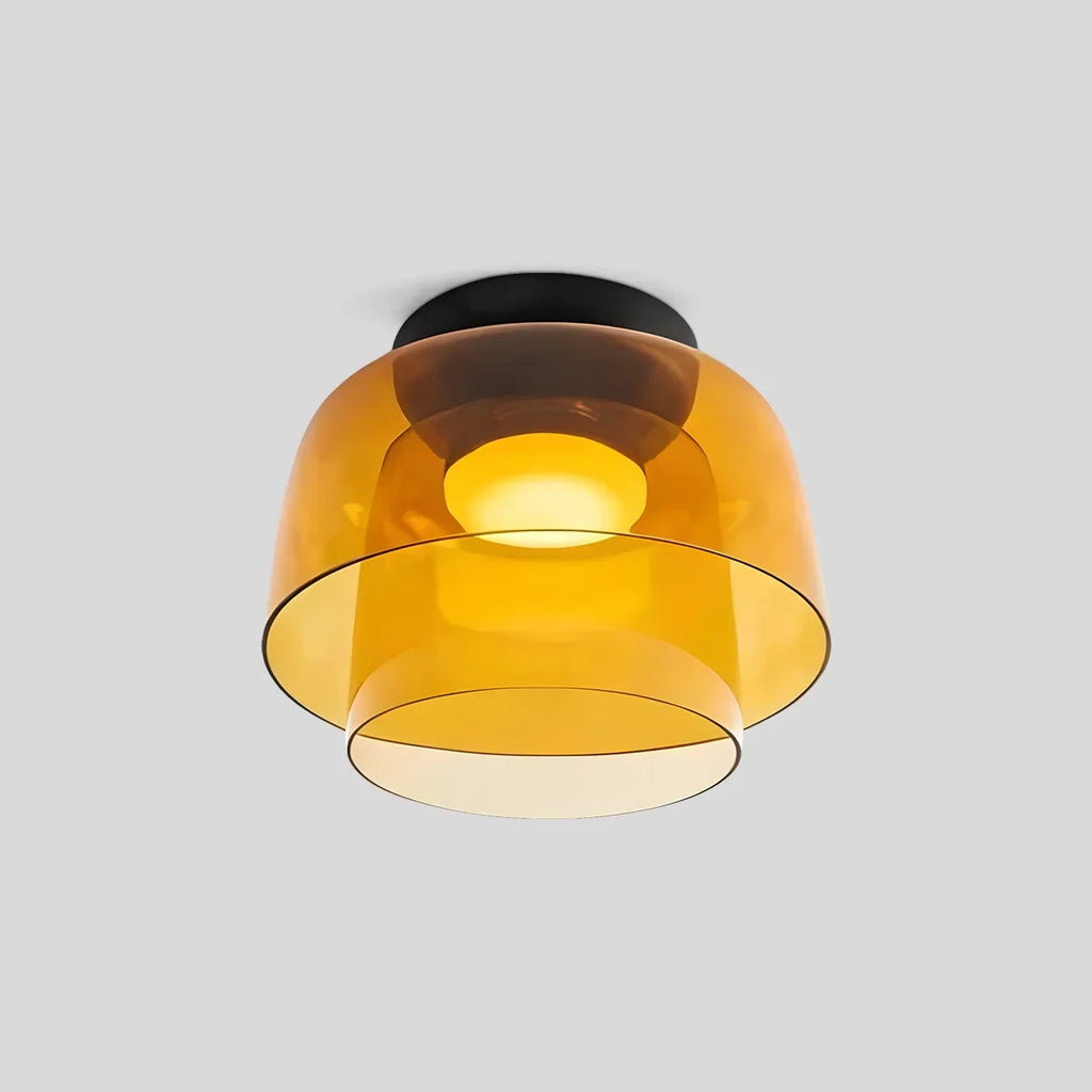 Koselig soveromstaklampe med farget glassglød