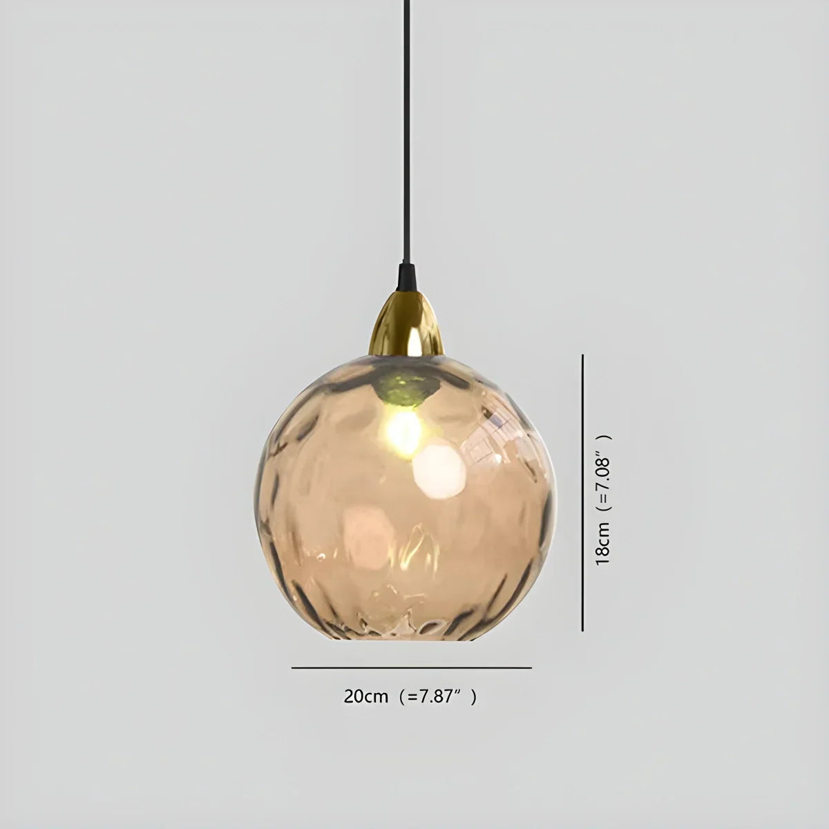 Vivid Glass Orb Pendant Light In Living Room Ceiling