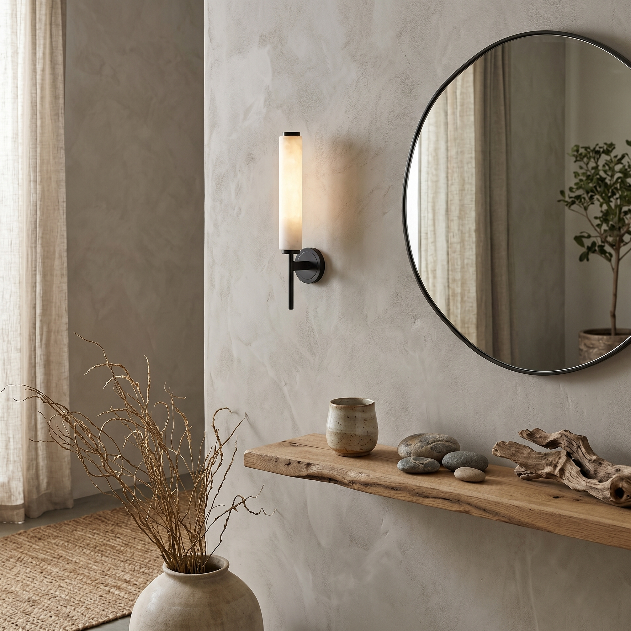 Celestine-Alabaster-Wandleuchte | Ormexis