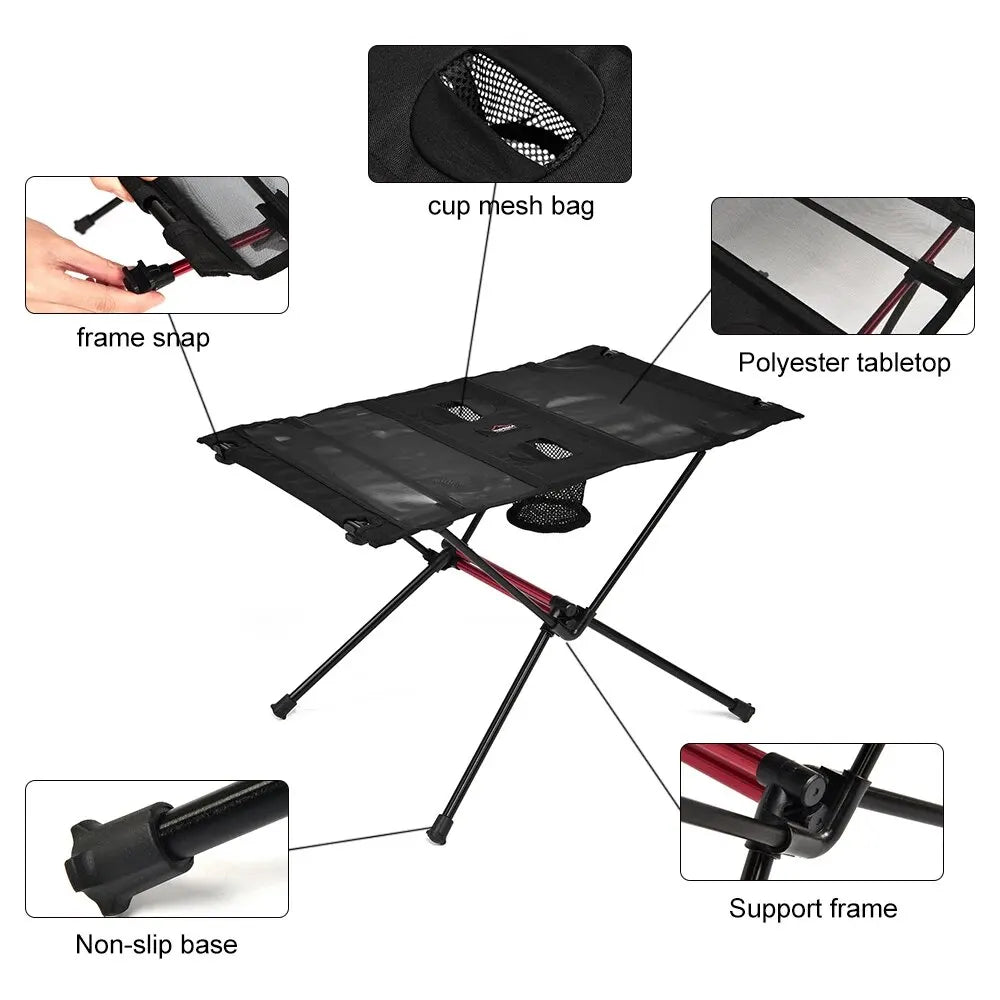 OutdoorFlex Compact Aluminum Camping Table, Lightweight And Portable For Outdoor Use