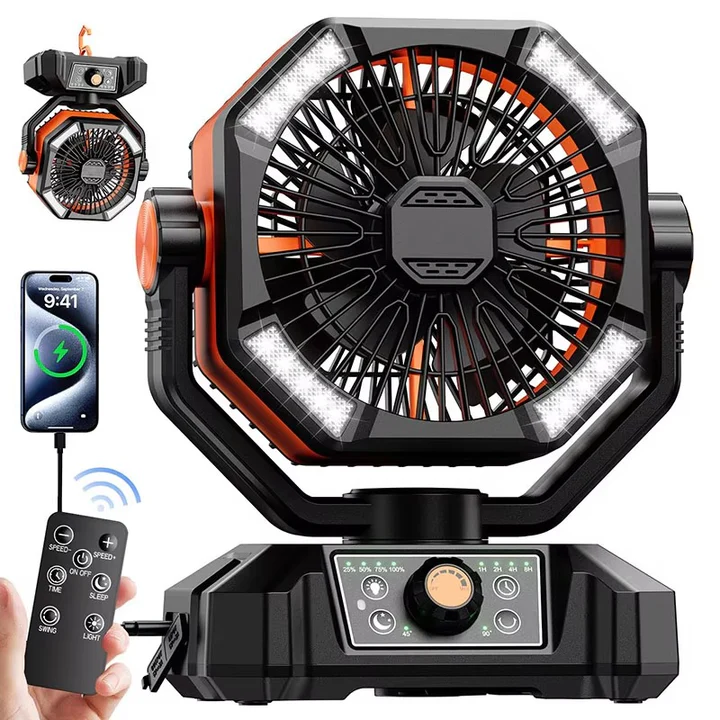 Přenosný USB ventilátor na kempování Outdoor Breeze s dobíjením