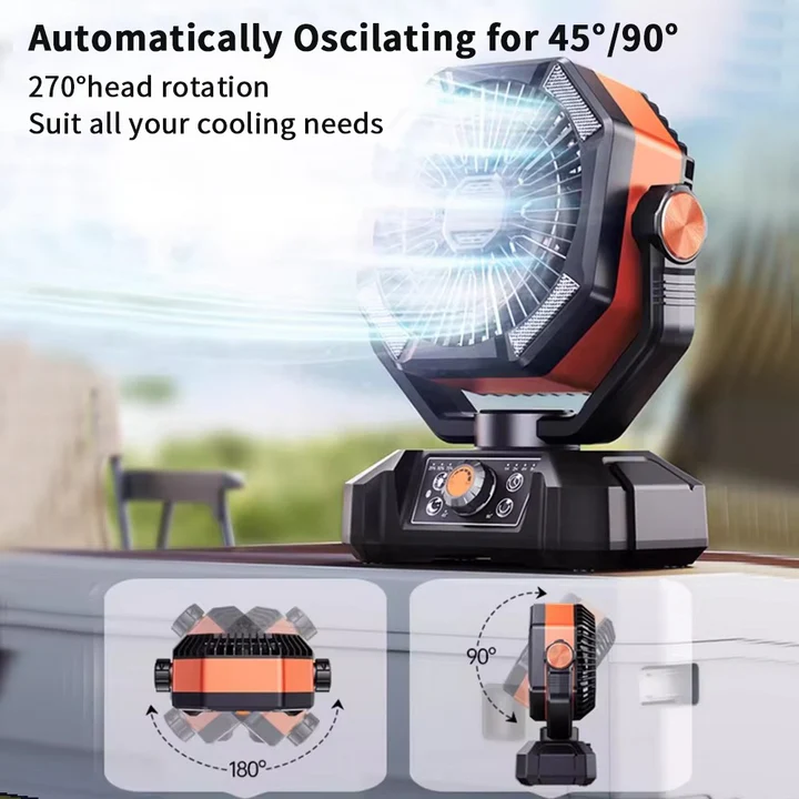 Přenosný USB ventilátor na kempování Outdoor Breeze s dobíjením