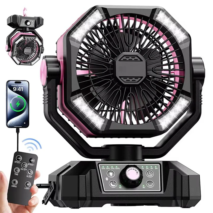Přenosný USB ventilátor na kempování Outdoor Breeze s dobíjením