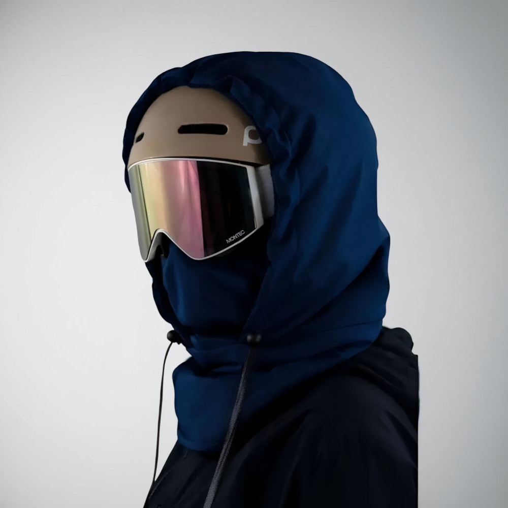 Masque de ski Outdoor Essentials noir avec cordon de serrage ajustable pour les sports d'hiver