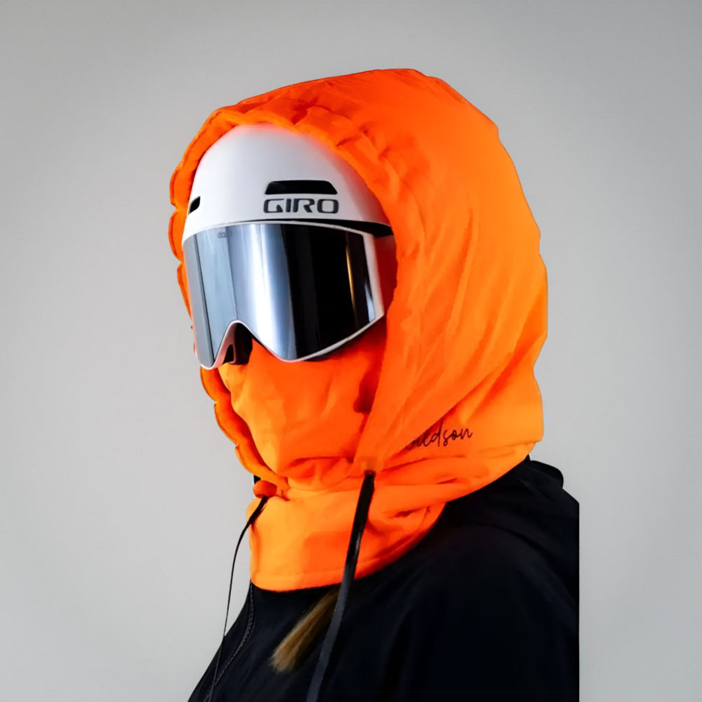 Masque de ski Outdoor Essentials noir avec cordon de serrage ajustable pour les sports d'hiver