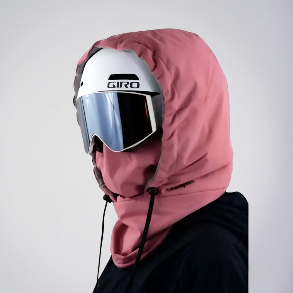 Masque de ski Outdoor Essentials noir avec cordon de serrage ajustable pour les sports d'hiver