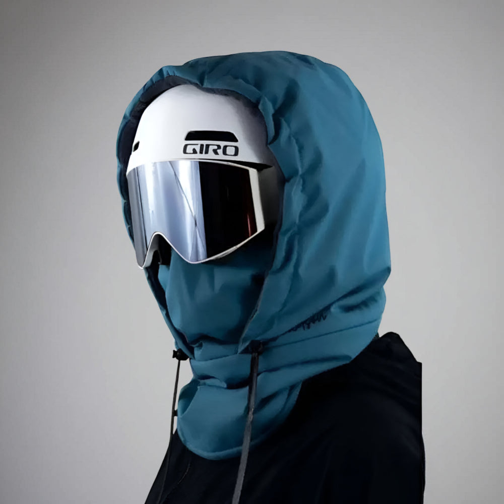 Masque de ski Outdoor Essentials noir avec cordon de serrage ajustable pour les sports d'hiver