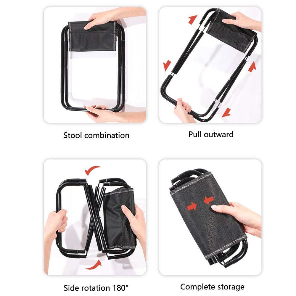 Outdoor Essentials Foldable Mini Hiking Stool Lightweight Portable Seat For Adventures