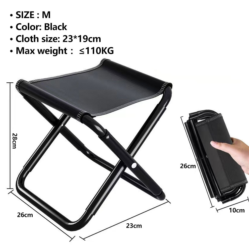 Tabouret pliant essentiel pour l'extérieur, léger, mini, confortable pour la randonnée