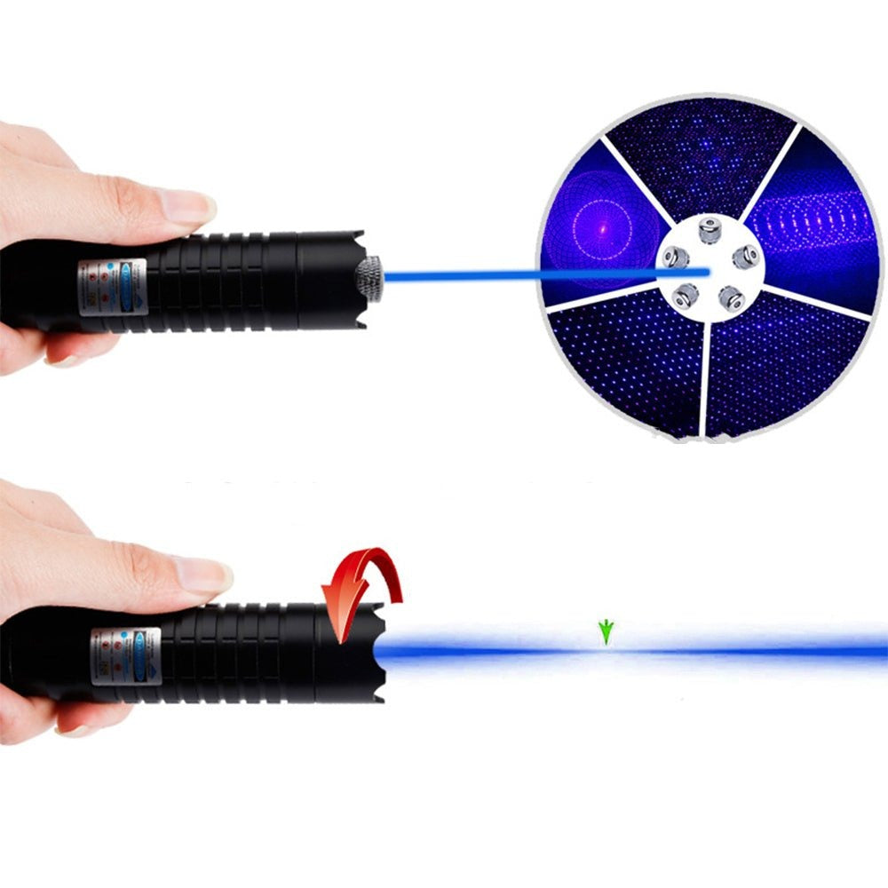 Outdoor Essentials Powerful Laser Torch With Adjustable Focus For Survival And Exploration