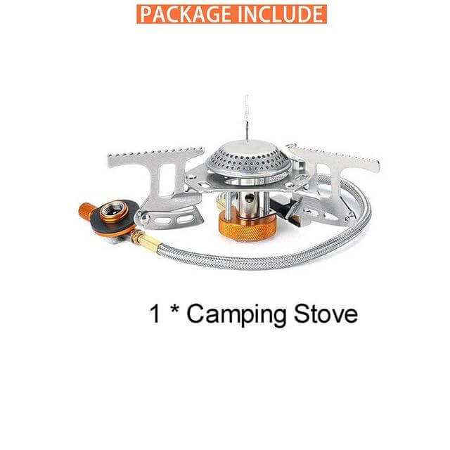 Outdoor Essentials Compact Gas Stove Kit With Lightweight Cookware