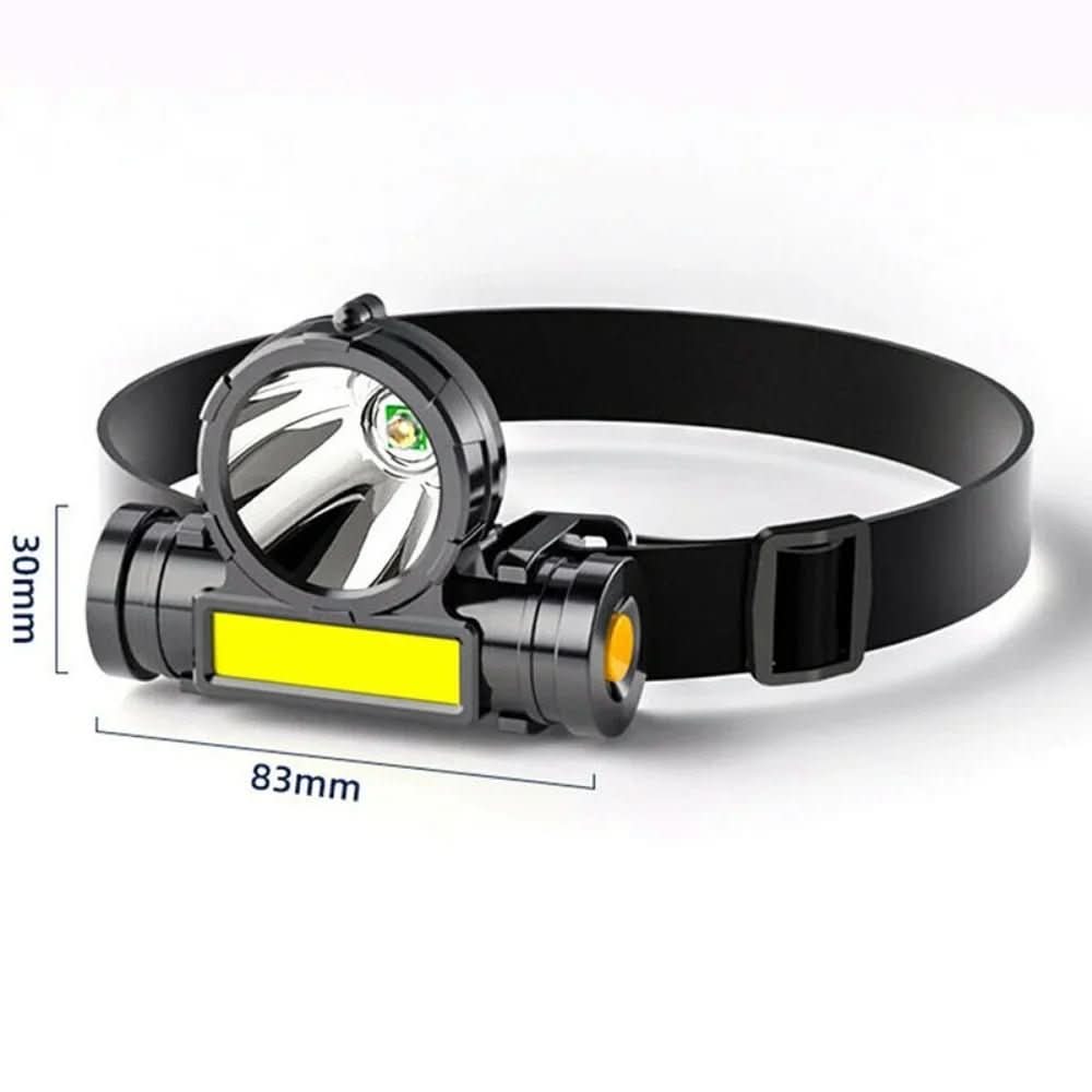 Outdoor Essentials Headlamp Rechargeable LED Lightweight And Compact For Camping And Hiking