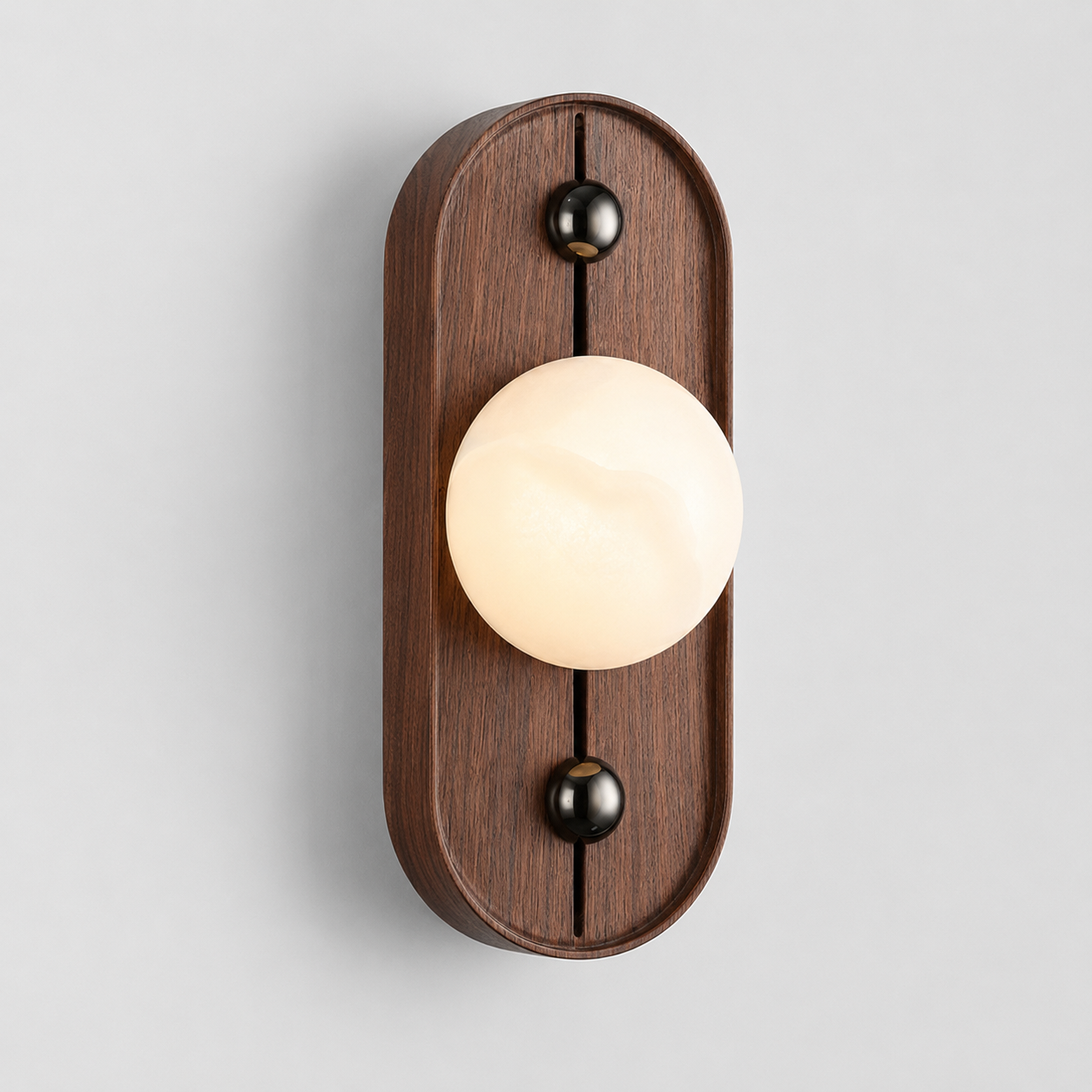 Industrial Alabaster Sphere Sconce | Ormexis