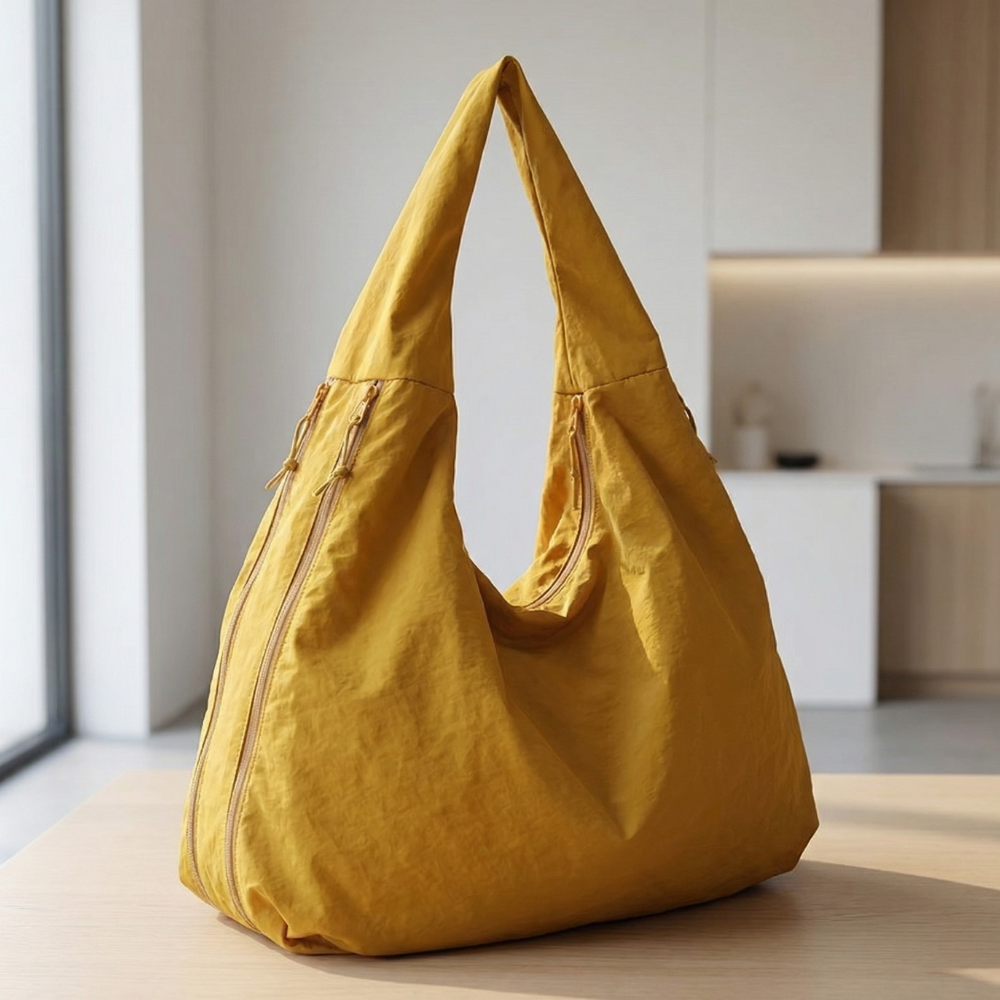 Lunova Übergroße Schultertasche mit Außentaschen