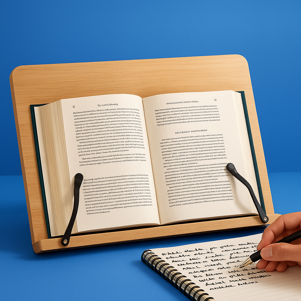 PageLift Adjustable Foldable Wooden Stand For Book Reading Comfort