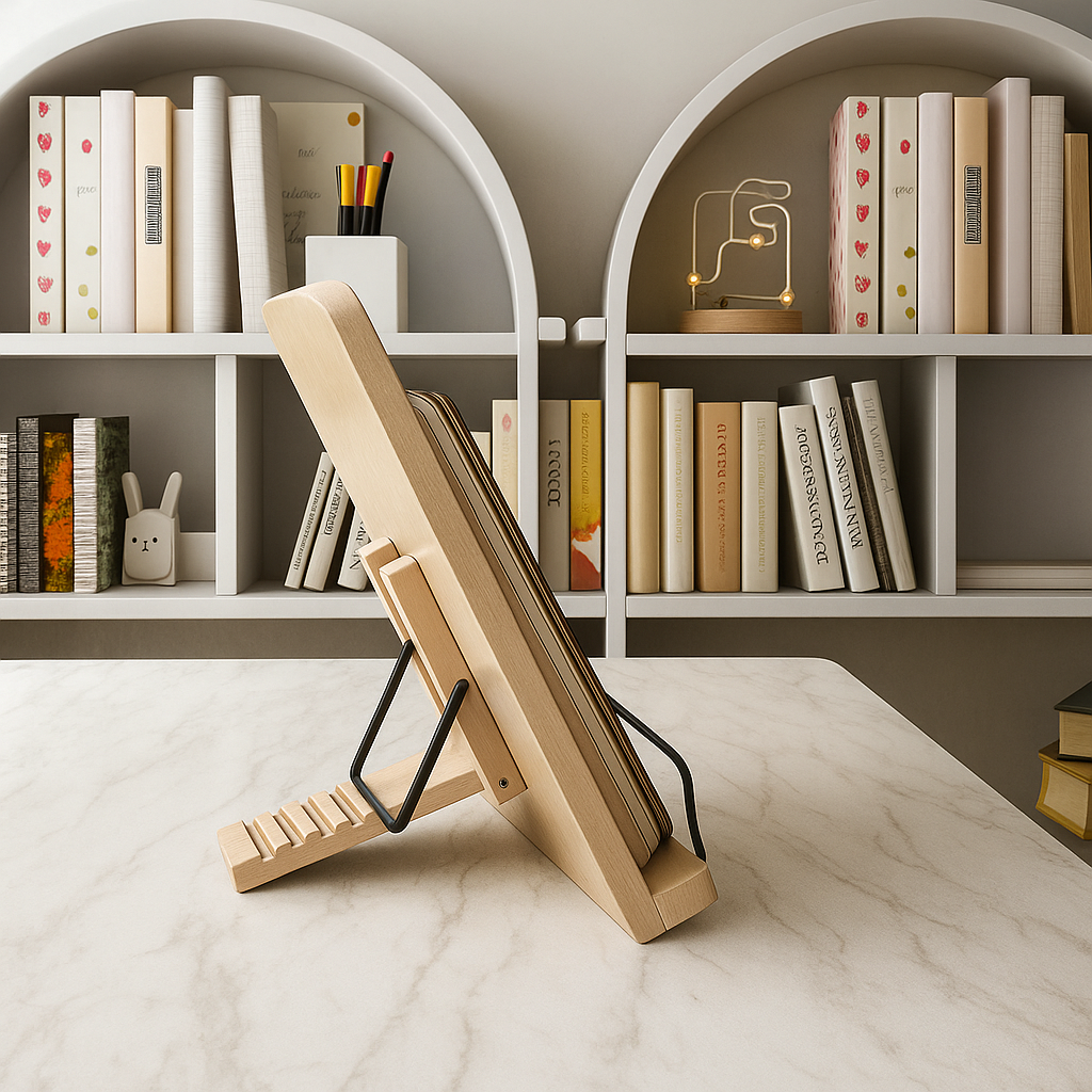 PageLift Adjustable Foldable Wooden Stand For Book Reading Comfort