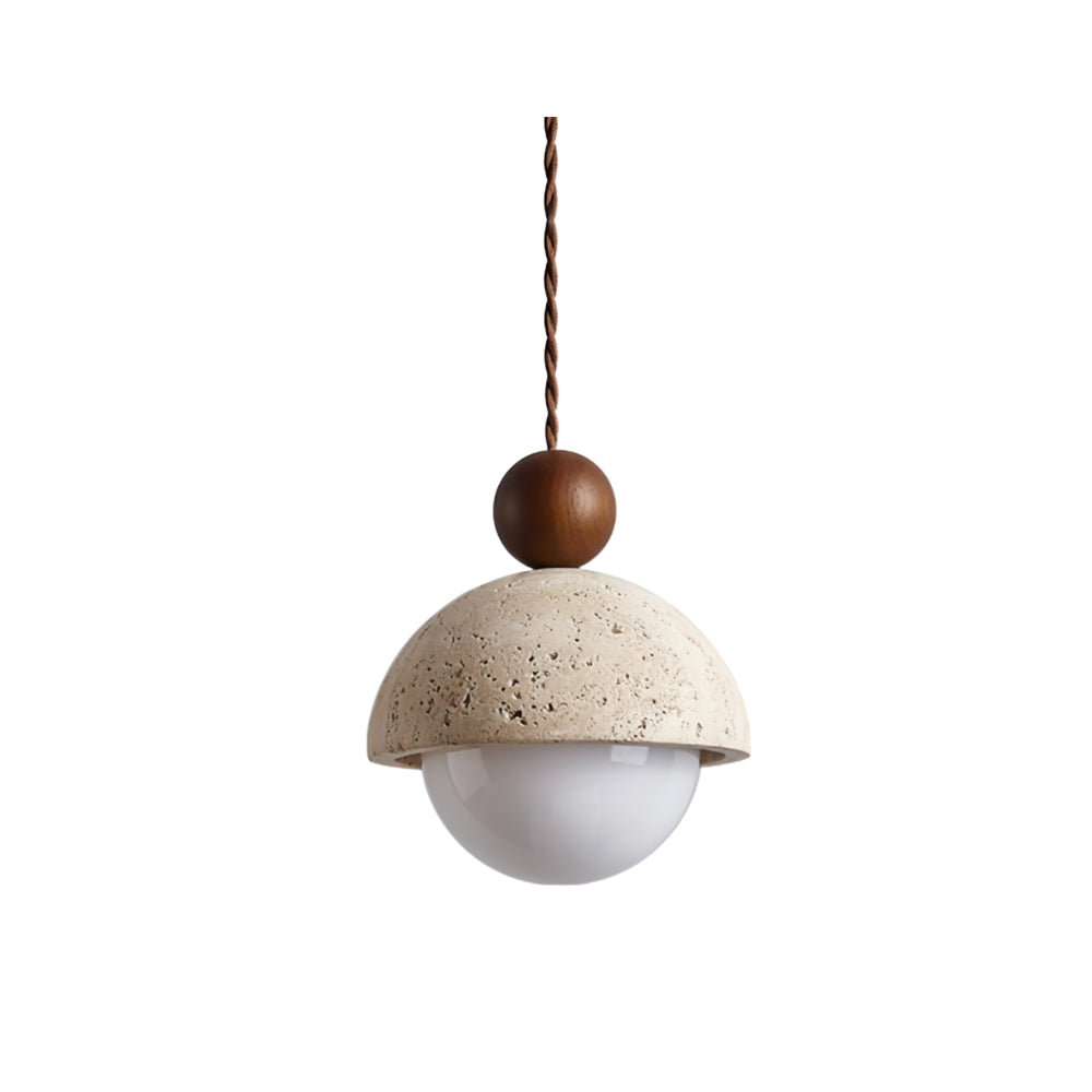 Travertine Orb Pendant Light | Ormexis