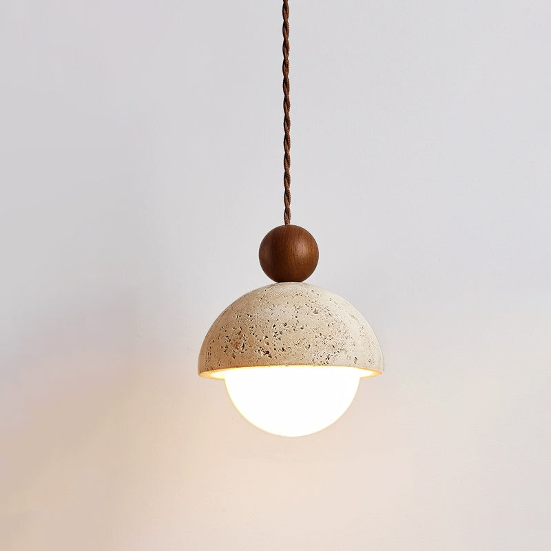 Travertine Orb Pendant Light | Ormexis