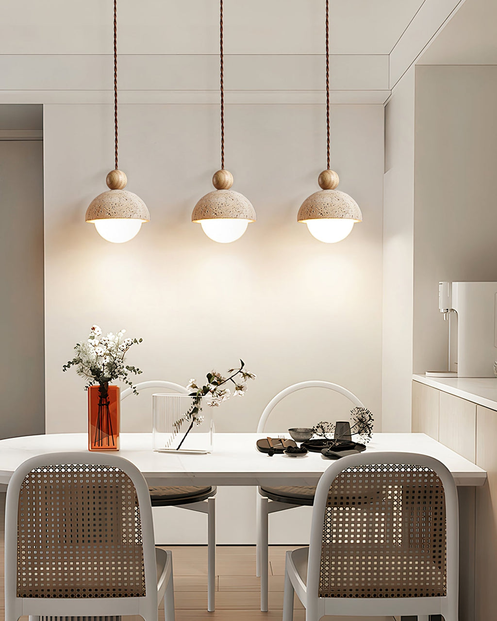 Travertine Orb Pendant Light | Ormexis
