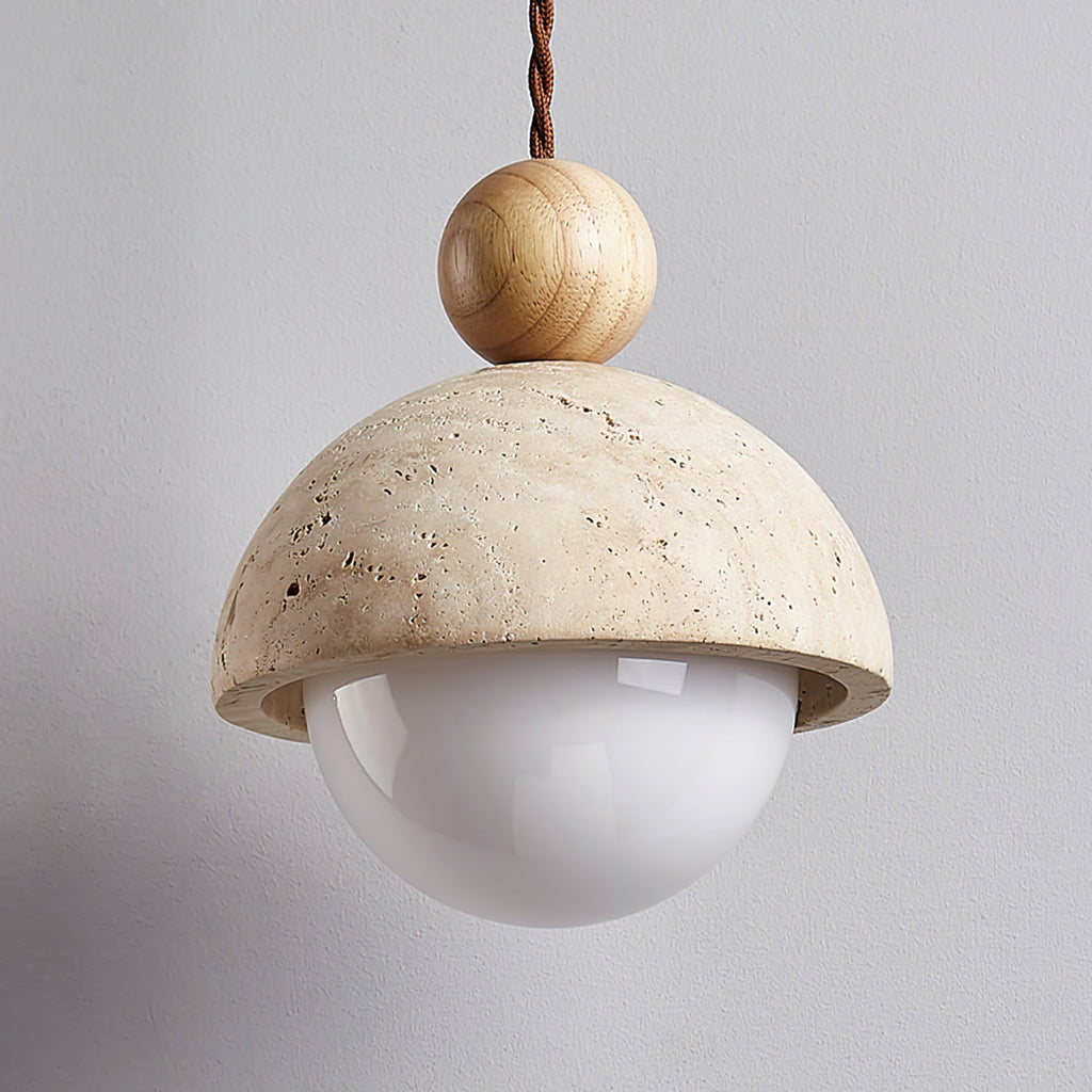 Travertine Orb Pendant Light | Ormexis