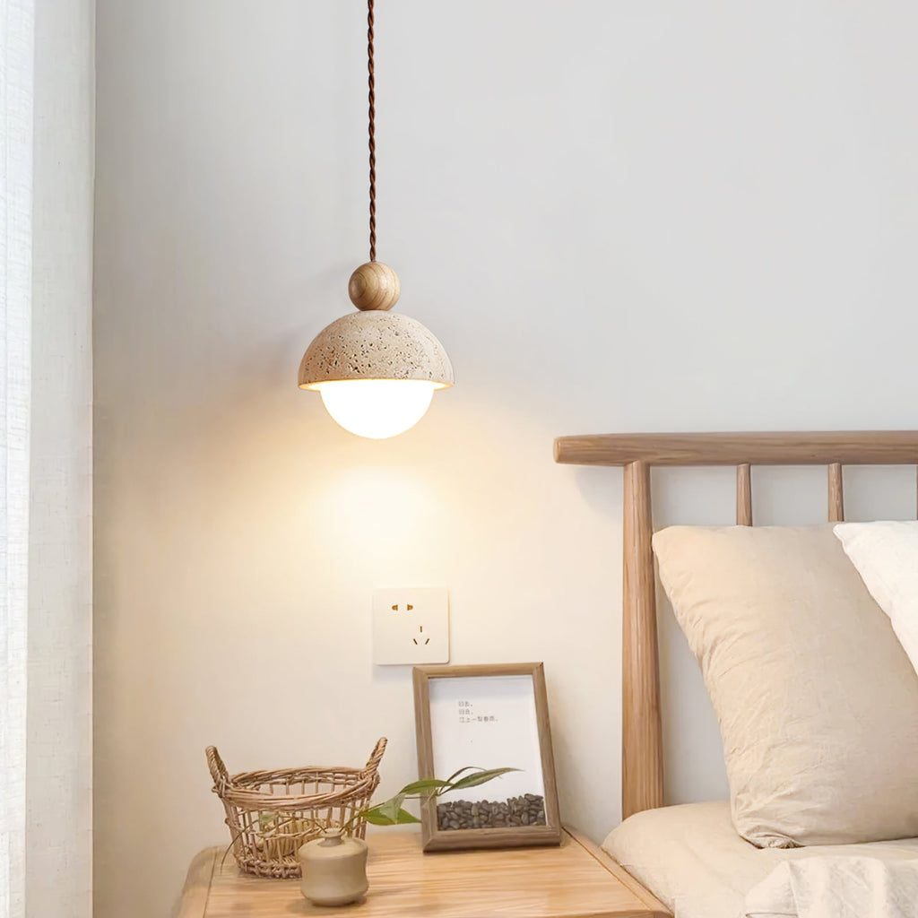 Travertine Orb Pendant Light | Ormexis