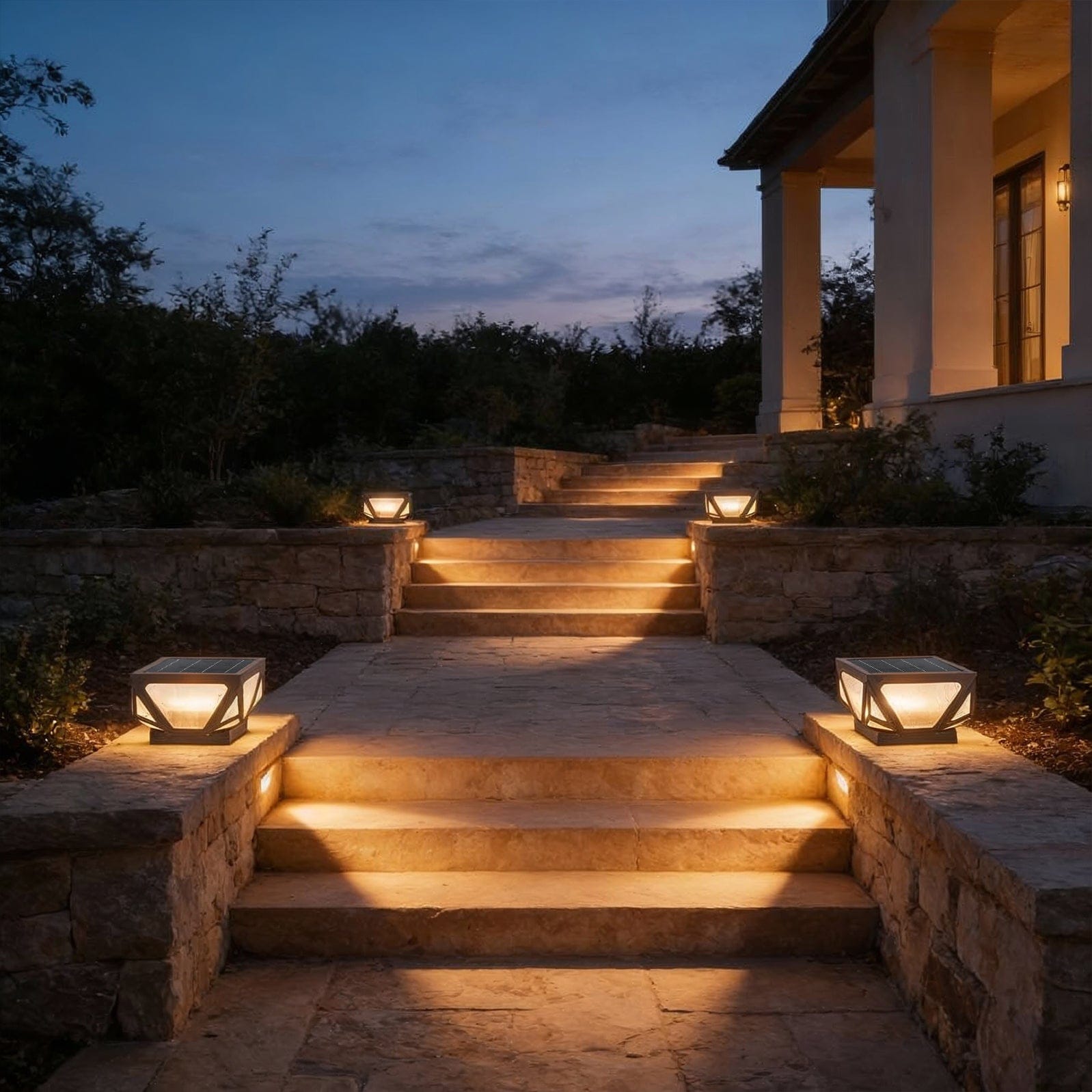 Veltrique Geometric Gate Pillar Light | Ormexis