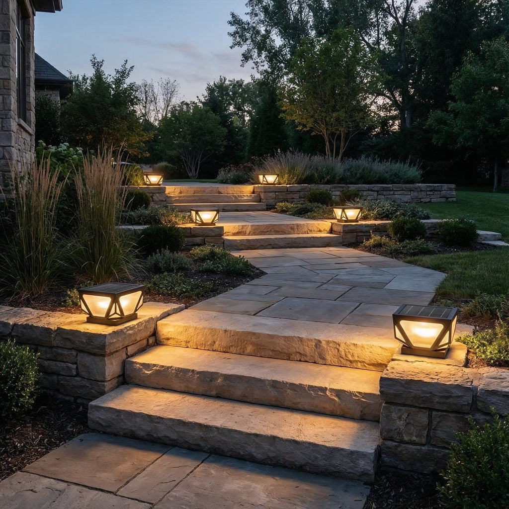 Veltrique Geometric Gate Pillar Light | Ormexis