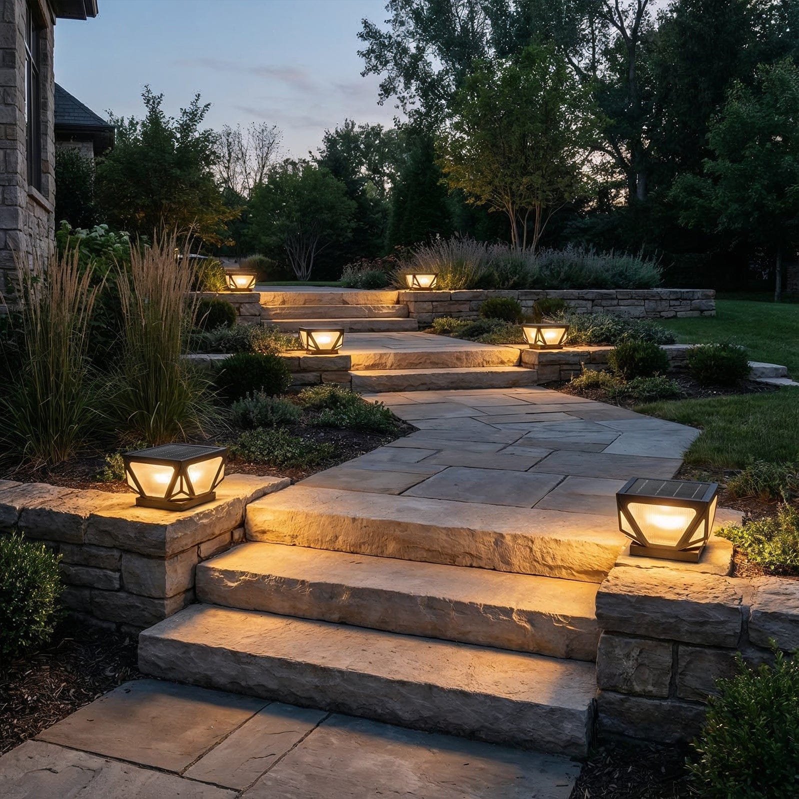 Veltrique Geometric Gate Pillar Light | Ormexis