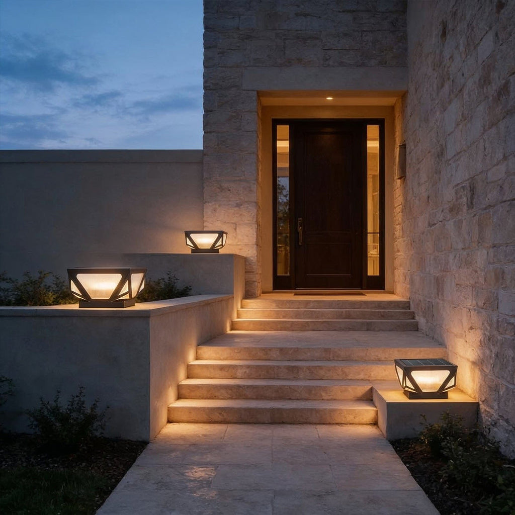 Veltrique Geometric Gate Pillar Light | Ormexis