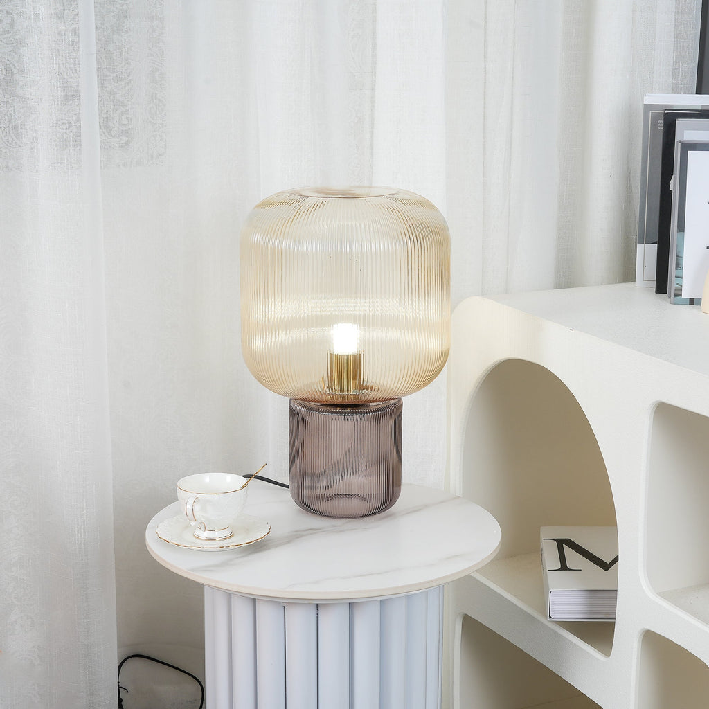 Rurkowa szklana lampa stołowa | Ormexis