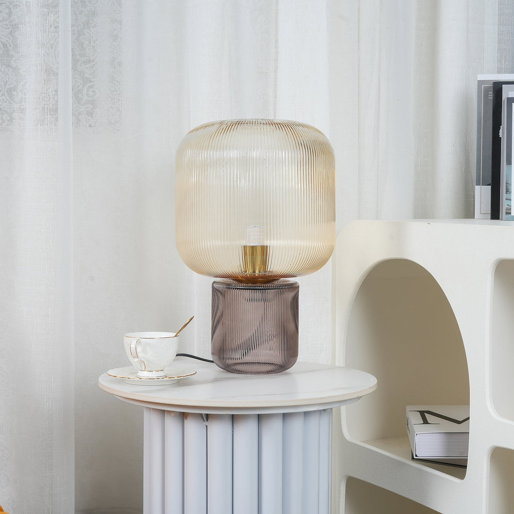 Rurkowa szklana lampa stołowa | Ormexis