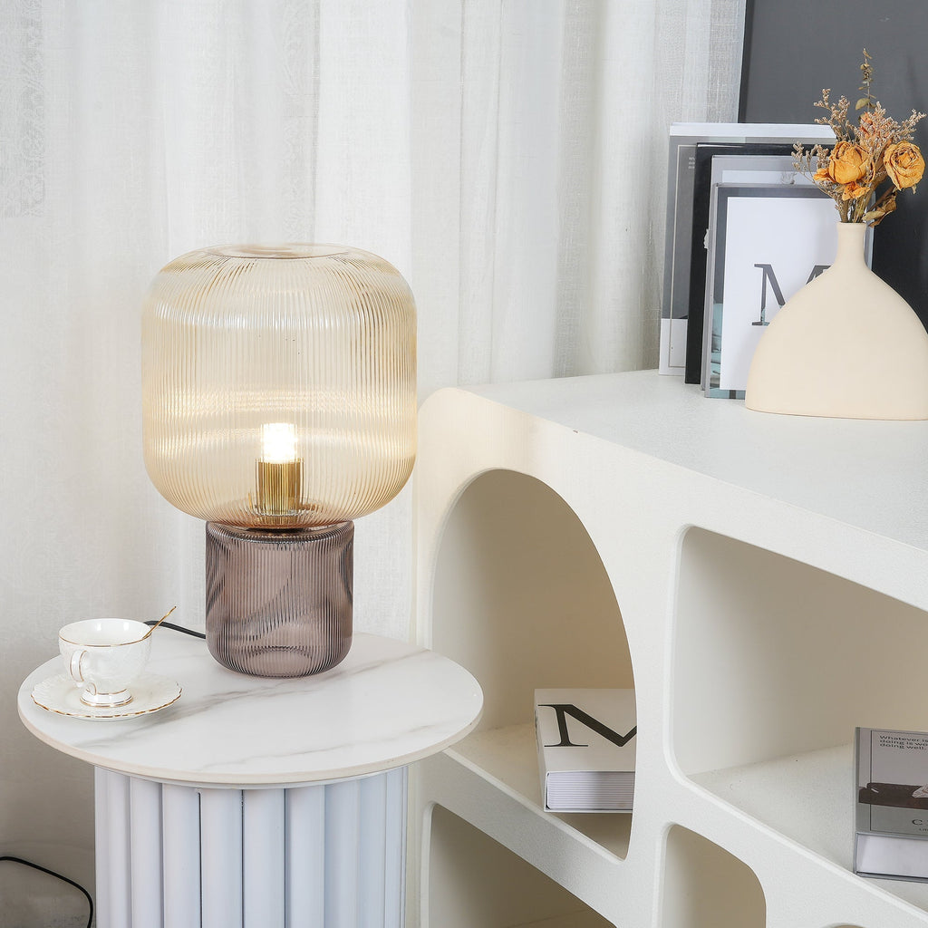 Rurkowa szklana lampa stołowa | Ormexis